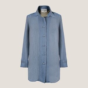 GIANFRANCO FERRÉ Silk Blend Plissé Blouse IT 40